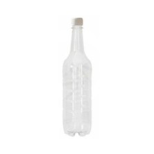 Bottiglia in PET 1 lt con tappo nero/bianco